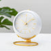 Modern Metal Frame Analog Alarm Clock with Soft Night Light – Chic Home Accent & Perfect Gift