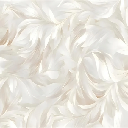 3D Abstract Feather & Flower Mural Wallpaper — Custom Size