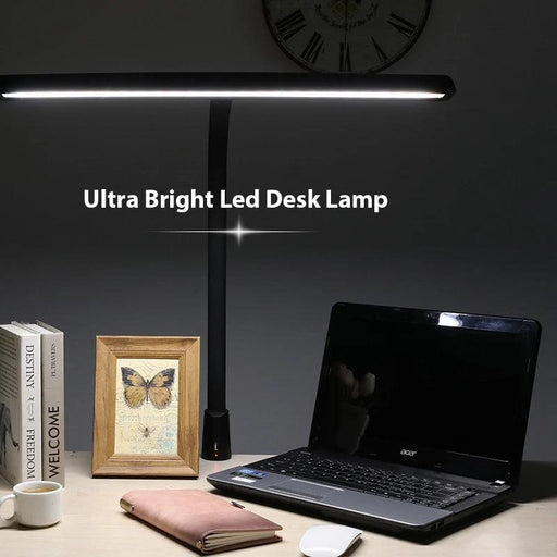 Adjustable LED Desk Lamp with Auto Dimming and Wide Illumination