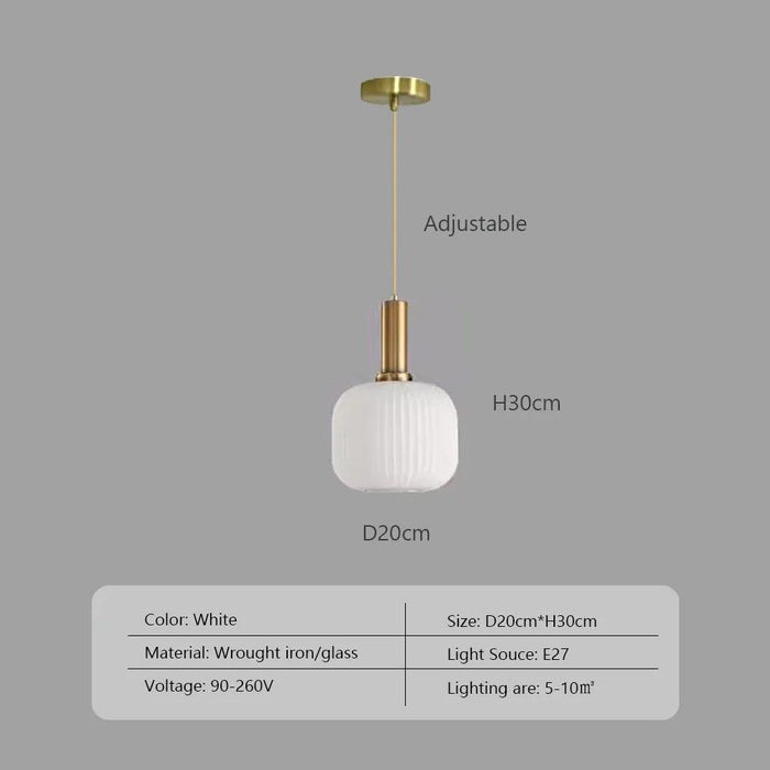 Scandinavian-Inspired Minimalist Glass LED Pendant Lights - Elegant Japanese Design for Home Interiors