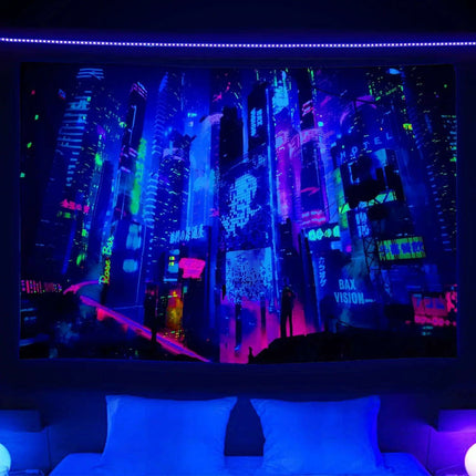 Neon Anime Punk Glow Wall Hanging - Eye-Catching Japanese Art Decor