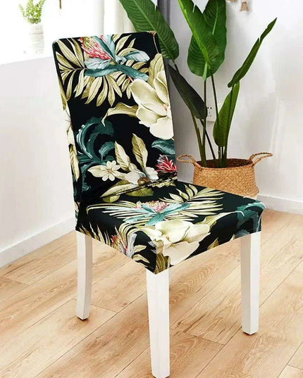 Chic Floral Stretch Dining Chair Covers for Elegant Settings