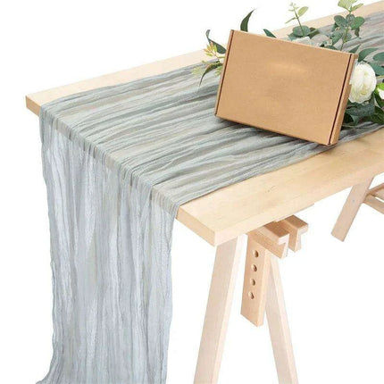Charming Rustic Cotton Cheesecloth Table Runner Collection - Set of 10