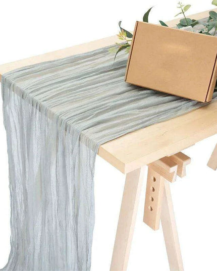 Charming Rustic Cotton Cheesecloth Table Runner Collection - Set of 10