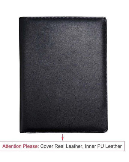 Sleek A4 Leather Business Portfolio Organizer for Professionals
