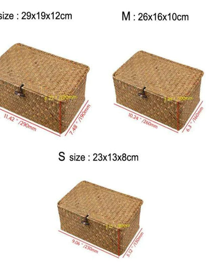 Sustainable Handwoven Seagrass Organizer Basket: Eco-Friendly Storage Solution