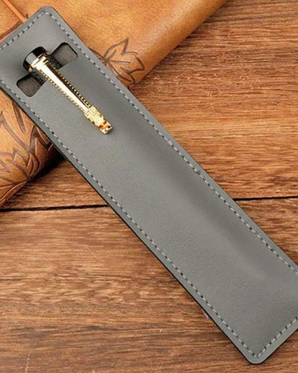 Elegant Leather Fountain and Stylus Pen Sleeve - Premium Protective Case