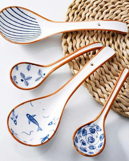 Stylish Ergonomic Japanese Ceramic Soup Spoon - Essential for Every Kitchen