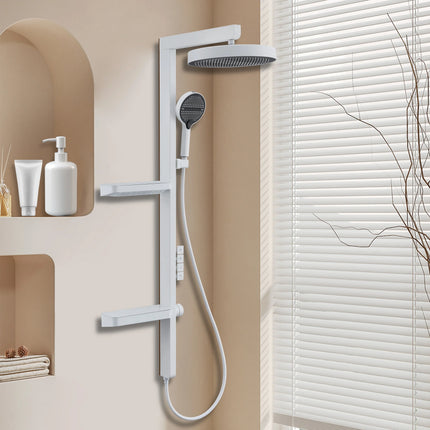 Wall-Mounted Smart LED Rainfall Shower System with Digital Dis