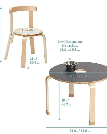 Creative Kids' Chalkboard Activity Table and Chair Set - Educational Wooden Furniture for Imaginative Learning