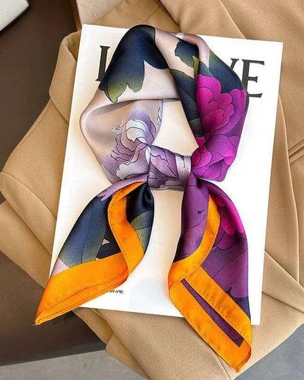 Elegant Satin Square Shawl Hijab: Luxurious 70x70cm Bandana for Women