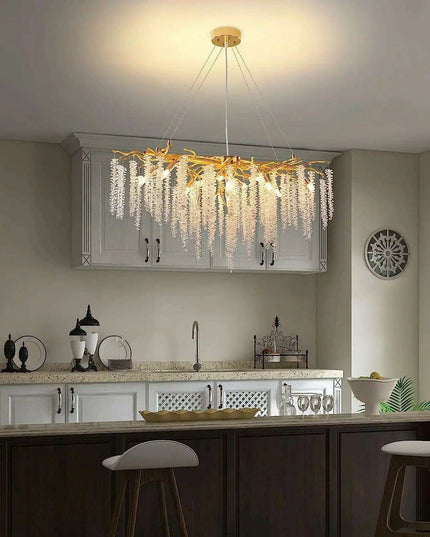 Nature's Elegance: Luxurious LED Crystal Chandelier for Exquisite Home Illumination