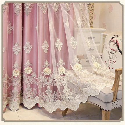 Luxury Embroidered Blackout Curtains & Tulle Panels