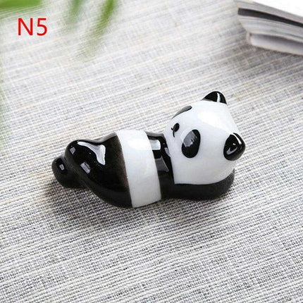 Playful Panda Ceramic Chopsticks Rest - Fun Table Decor for Asian Cuisine
