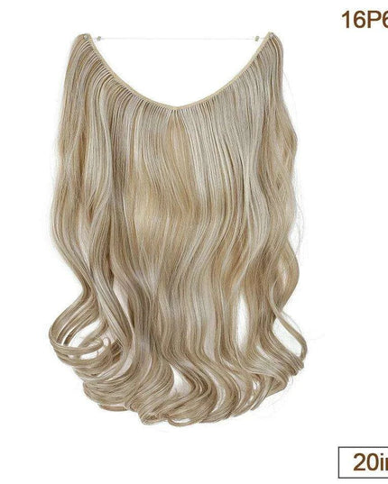 20-Inch Versatile Adjustable Invisible Wire Hair Extensions - Curly and Sleek Options