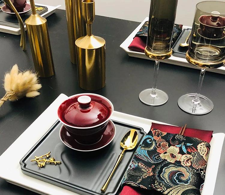 Luxury Botanical Porcelain Dining Set for Elegant Occasions