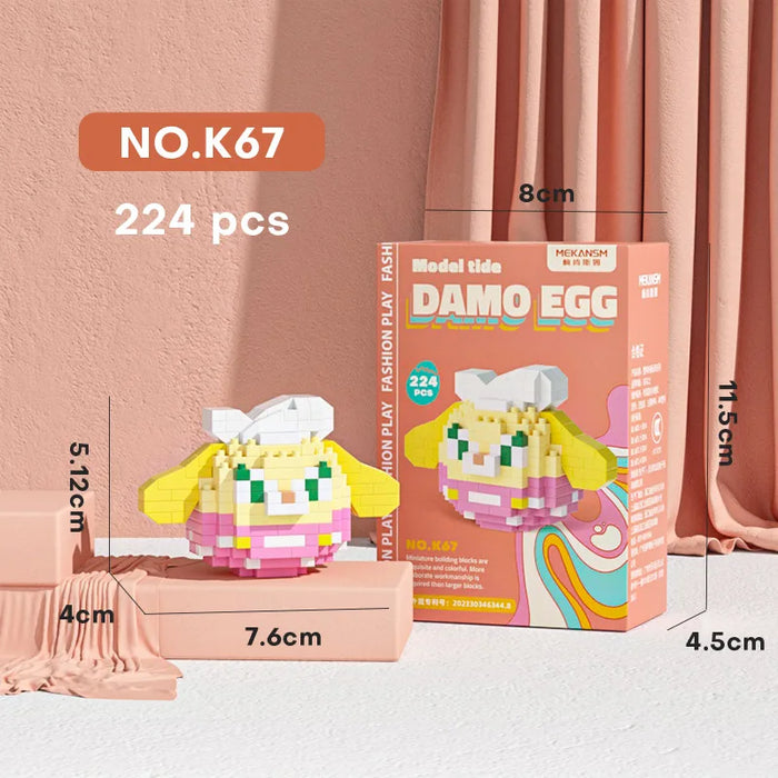 Sanrio Character Building Blocks - Adorable Puzzle Set for Girls' Room Decor and Creative Play