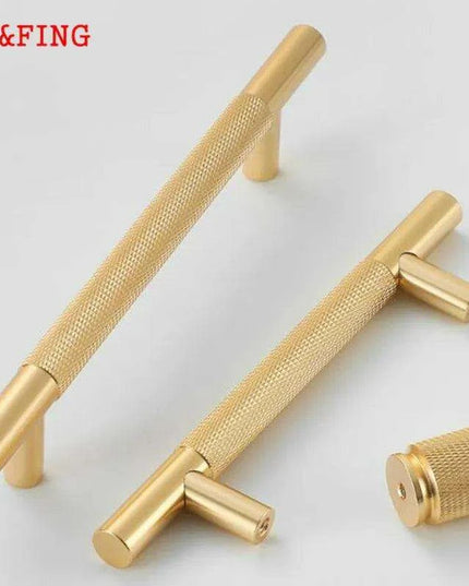 Sophisticated Black and Gold Aluminum Cabinet Hardware Collection