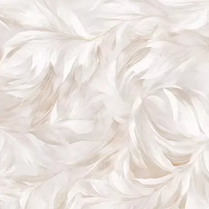 3D Abstract Feather & Flower Mural Wallpaper — Custom Size