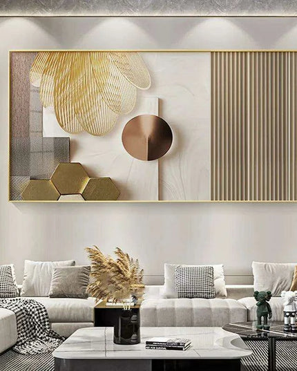 Nordic Gold: Exquisite Canvas Prints for Elegant Home Decoration