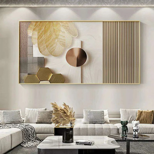 Nordic Gold: Exquisite Canvas Prints for Elegant Home Decoration