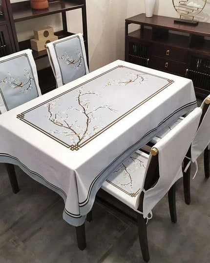 Elegant Rectangular Light Tablecloths for Holiday Celebrations - Waterproof and Wrinkle-Resistant Wedding Decor