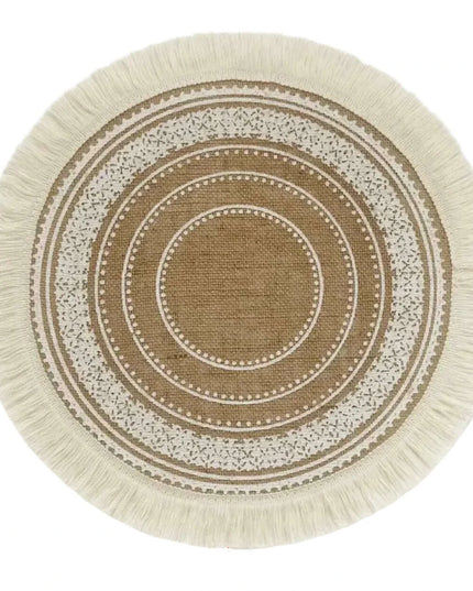 Stylish Non-Slip Jute Round Placemats for Elegant Dining & Entertaining