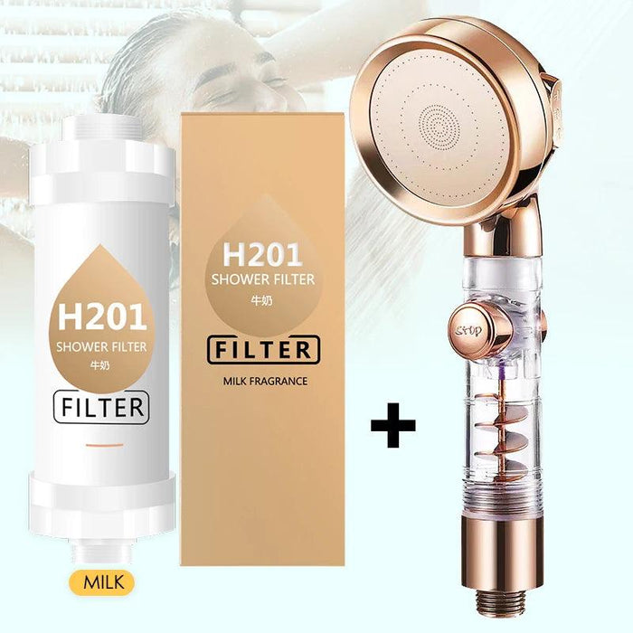 Vitamin C Infused Aromatherapy Spa Shower Head Filter for Hair and Skin Revitalization
