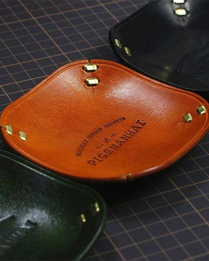 Sophisticated Italian Leather Desk Organizer - Stylish Storage for Your Essentials