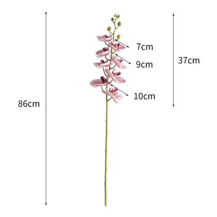 LUCKUP 1 Stem Artificial Moth Orchid with Butterfly for Home Decor