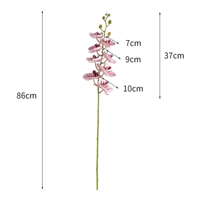 Artificial Moth Orchid Stem with Butterfly — 86cm
