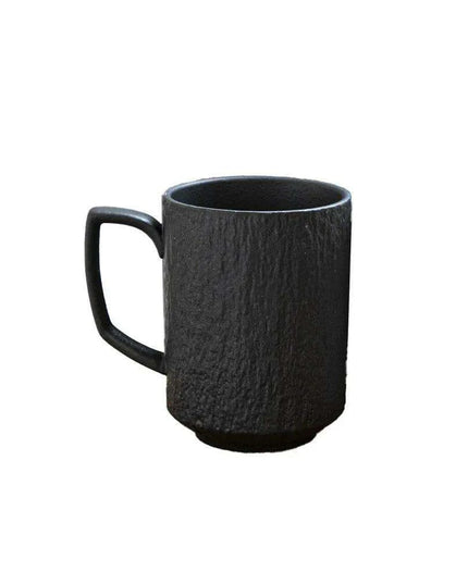 Elegant Japanese-Inspired Stone Grain Ceramic Coffee Mug for Home and Office Use