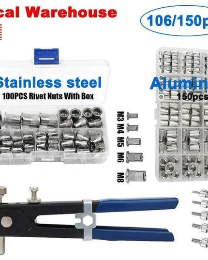 Ultimate Precision Rivet Nut Kit: Complete M3-M8 Stainless Steel & Aluminum Set