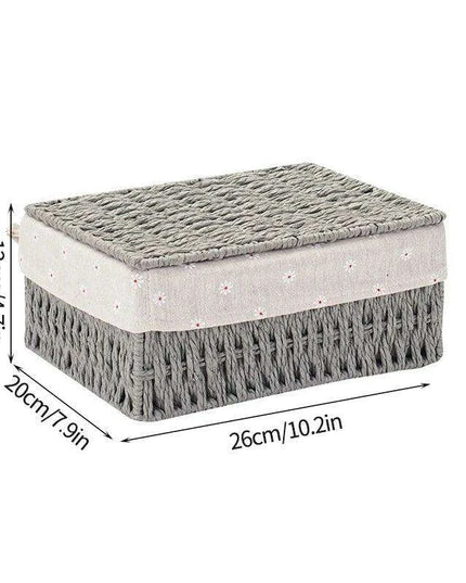 Stylish Woven Storage Basket – Versatile Organizer for Toys, Snacks, and Clothing with Convenient Handles