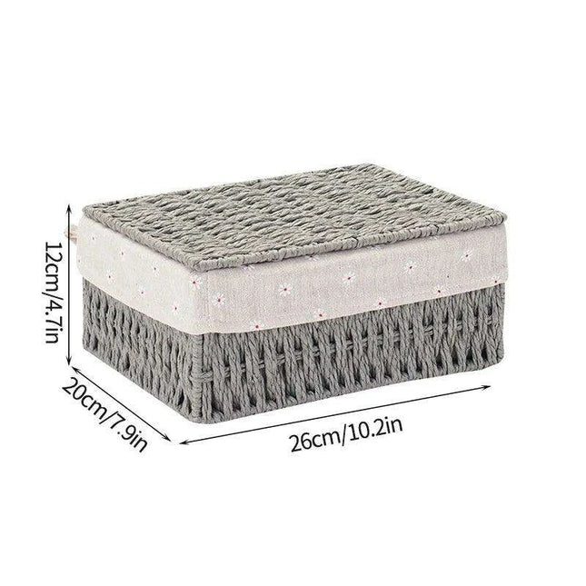 Stylish Woven Storage Basket – Versatile Organizer for Toys, Snacks, and Clothing with Convenient Handles