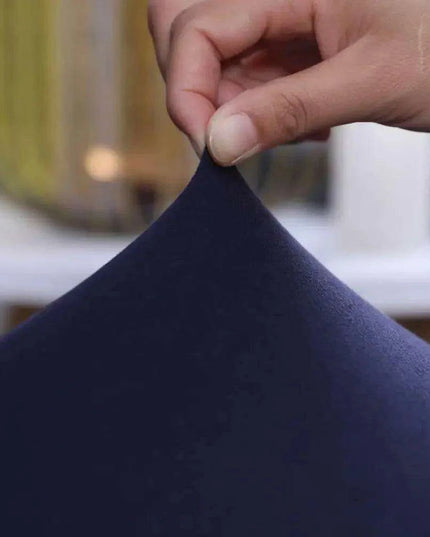 Elegant Nordic Dark Blue Stretch Chair Cover - Premium Spandex/Polyester for Events and Banquets