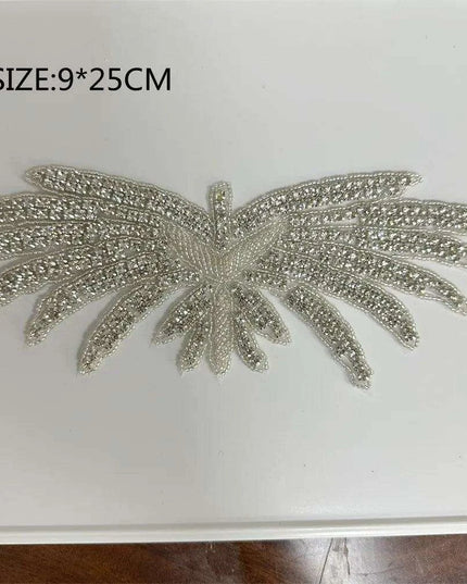 Glimmering Silver Rhinestone Floral Applique: Elegant Fashion Upgrade Accessory