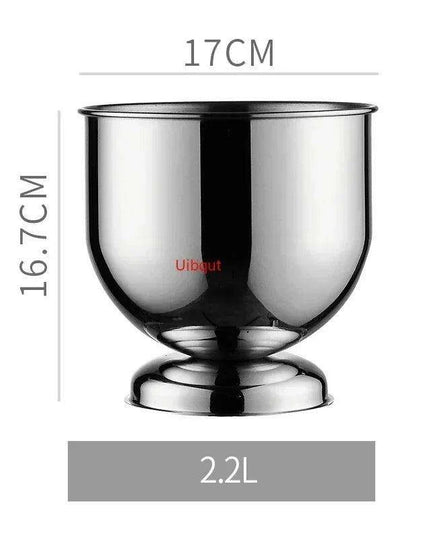 Majestic Deer Head Ice Bucket: Luxurious European Charm in Dual-Tone Design