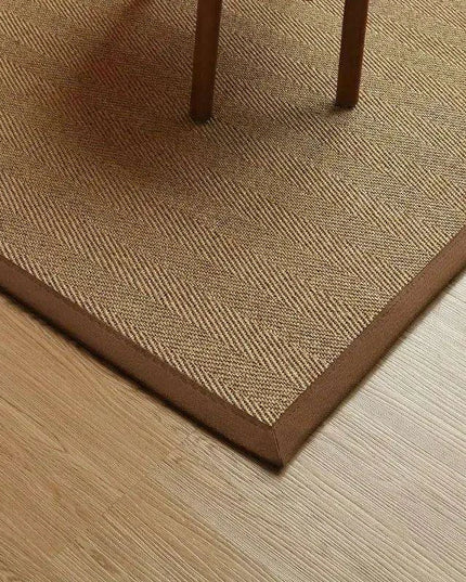 Vintage Chinese-Inspired 100% Sisal Tatami Floor Mat - Elegant 200x300cm Rug for Living Room, Bedroom, and Tea Table