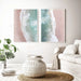 Serene Pink Beach and Palm Trees Canvas Print - Coastal Home Decor Piece