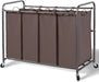 Sorter 4 Section, Hamper with Wheels, Laundry Basket Sorter, Laundry Separator Hamper, Laundry