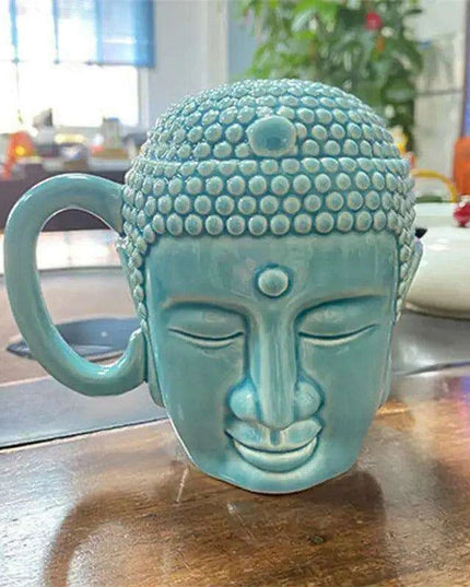 Serene Buddha Ceramic Mug - Artistic Cup for Tranquil Moments at Home and Work