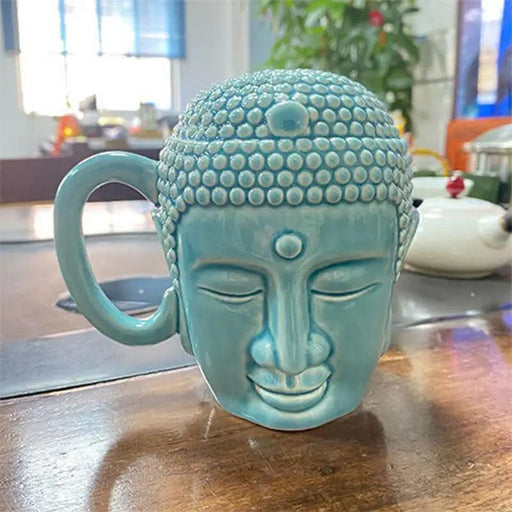 Serene Buddha Ceramic Mug - Artistic Cup for Tranquil Moments at Home and Work