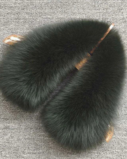 Luxury Fox Fur Winter Scarf with Versatile Detachable Collar - A Statement of Winter Elegance