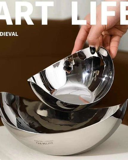 Elegant Extra-Large 304 Stainless Steel Serving Bowl for Stylish Entertaining and Home Accents