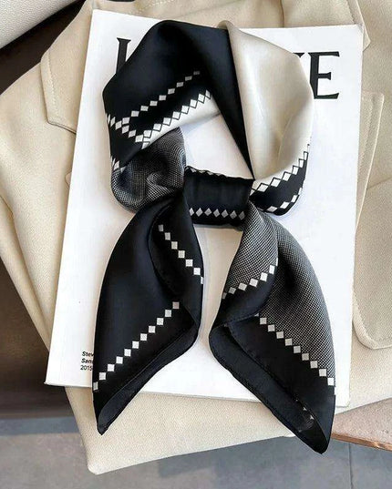 Elegant Satin Square Shawl Hijab: Luxurious 70x70cm Bandana for Women