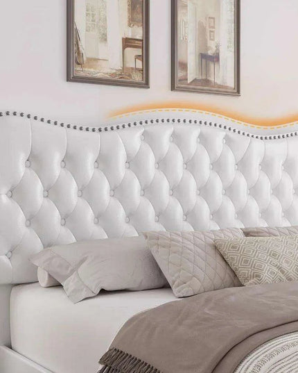 Elegant Linen Upholstered Bed Frame with Ample Storage Drawers