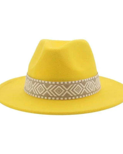 Versatile Unisex Panama Cowboy Hat - Wide Brim Fedora in Classic Camel, Black, and White Felt Options