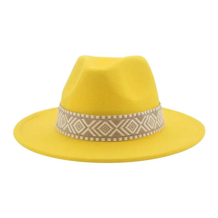 Versatile Unisex Panama Cowboy Hat - Wide Brim Fedora in Classic Camel, Black, and White Felt Options