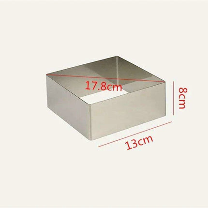 Elegant Stainless Steel Square Mold for Mousse Cakes and Special Occasions
